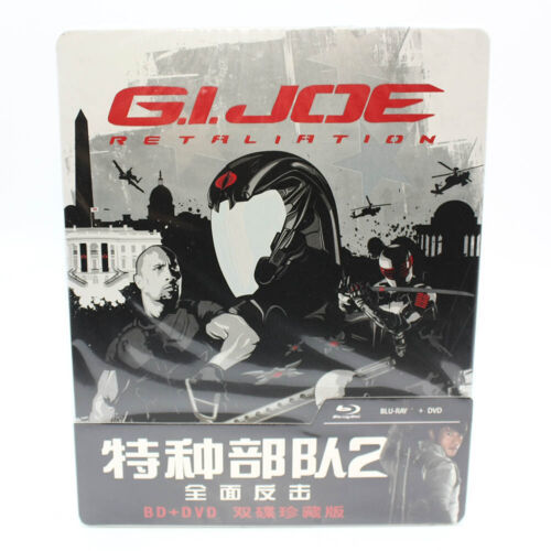 New Sealed Movie G.I. Joe: Retaliation Steelbook BD+DVD BD50 Blu-ray Chi... - $34.64