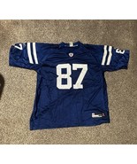Vintage Reggie Wayne Indianapolis Colts Reebok Blue Size 2XL Jersey - $400.52 MXN