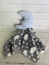 Hudson Baby HB Moon Security Blanket Blanky Lovey Stars Clouds Blue Gray - £48.71 GBP