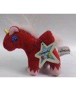 McDonald&#39;s Neopets RED UNI 3 1/2&quot; x 4&quot; Plush Stuffed Unicorn - $11.87