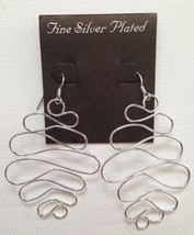 Fine Silver Plated Earrings Dangle Jewelry Pierced New - £11.22 GBP