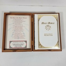 Dove of Peace KJV Holy Bible King James Version Cedar Remembrance Box Red Letter - £19.64 GBP