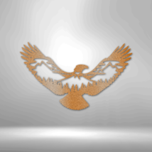 Eagle Flying Steel Sign Laser Cut Powder Coated Home &amp; Office Metal Wall Decor  - £41.72 GBP+