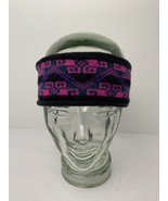 Vtg Turtle Fur Wide Headband Retro Ski Black Neon Pink Purple Teal FUNKY - $72.22