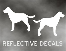 Reflective Decal Sticker 2X Lab Labrador Retriever black yellow chocolat... - £12.70 GBP