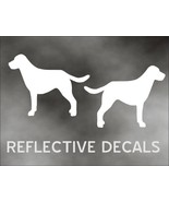 Reflective Decal Sticker 2X Lab Labrador Retriever black yellow chocolat... - £12.53 GBP