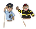 Melissa &amp; Doug Rescue Puppet Set - Police Officer and Firefighter - Soft... - £67.46 GBP