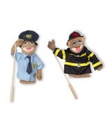 Melissa &amp; Doug Rescue Puppet Set - Police Officer and Firefighter - Soft... - £50.03 GBP