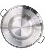 Large 22 Inch Round Stainless Steel Wok Griddle Multi Cooker 1 Piece - £45.62 GBP