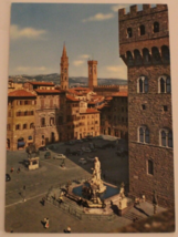 Piazza della Signoria Italy Vintage Postcard - £4.64 GBP