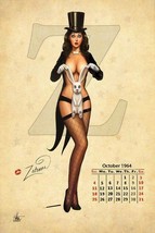 12x18&quot; Art Print ~ Nathan Szerdy SIGNED JLA Justice League ~ Zatanna Pinup Girl - £20.52 GBP