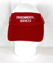 Enviromental Services Red Mesh Visor Hat Cap Sportek Port Authority Whit... - $12.16