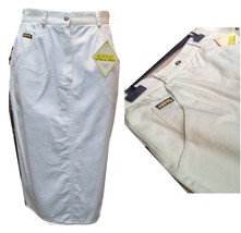 Skirt Spring Summer Sport Jeans White Size 44 46 Made IN Italy Denim Woman - £33.94 GBP
