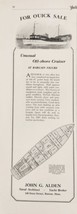 1928 Print Ad John G. Alden 61&#39; Power Boat Off-Shore Cruiser Boston,MA - £11.94 GBP