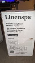 Linenspa 3,l  inchGel Memory Foam Topper Twin New In Box - £52.68 GBP