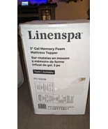 Linenspa 3,l  inchGel Memory Foam Topper Twin New In Box - $67.27