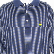 Amen Corner Masters Golf Polo Shirt Blue Striped Pima Cotton Augusta Size XL - £18.17 GBP
