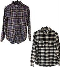 Womens Flannel Shirt Lot American Eagle Divided Cotton Plaid Button Up T... - £15.56 GBP