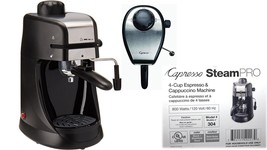 Capresso 304.01 Steam PRO 4-Cup Coffee Maker and Espresso Machine w/Milk... - $48.51