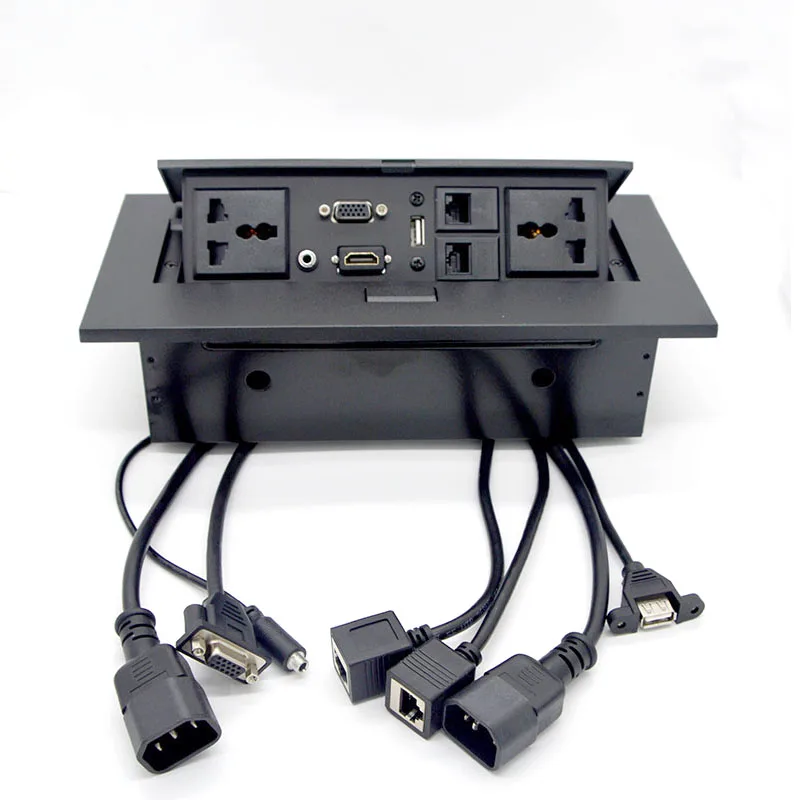 House Home Desk Socket A Hidden Type Table Pop-Up Power Jack With VGA USB 3.5 Au - £62.34 GBP
