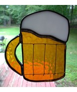 Handmade Stained Glass Beer Mug Suncatcher - £9.59 GBP