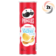 2x Cans Pringles Original Lightly Salted Flavored Potato Crisps Chips 5.... - £11.54 GBP