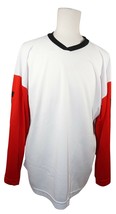 Xtreme Basics Sr M Hockey White Red Blk Jersey #5 - Adult Medium Ice Roller Used - £7.04 GBP