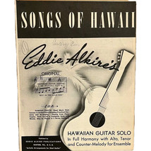 1937 Songs of Hawaii Sheet Music Eddie Alkire&#39;s Hawaiian Guitar Solo Vtg C7 - $20.49