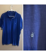 John Varvatos USA Polo Shirt Men Size XL Royal Blue Embroidered 100% Cotton - $27.34 CAD