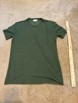 Aritzia Wilfred Free Sheer Short Sleeve Mesh T-Shirt Sz Small Dark Army Green - £17.13 GBP