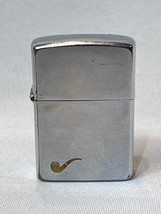 Vtg 1987 Zippo Pipe Motif Brushed Crome Refillable Pipe Cigar Lighter - $39.55