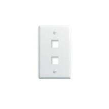 UNC Group WP-2P-WHT 2PORT WALL PLATE, SINGLE GANG, WHITE - $31.09 CAD
