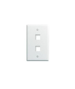 UNC Group WP-2P-WHT 2PORT WALL PLATE, SINGLE GANG, WHITE - $31.01 CAD