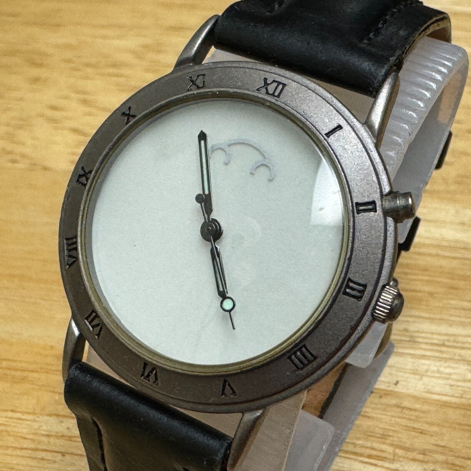 Vintage Sweda Watch Unisex Silver Leather and 50 similar items