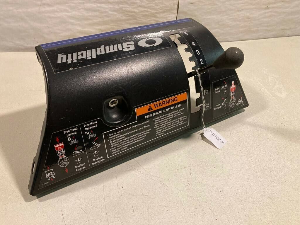 1726983ASM SIMPLICITY SNAPPER SNOWBLOWER CONTROL PANEL DASH ...