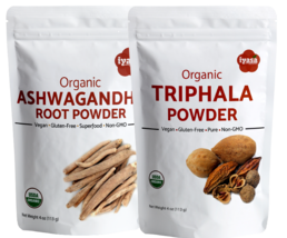 Organic Triphala &amp; Ashwagandha Powder Combo  | 2 packs of 4 oz - £10.27 GBP