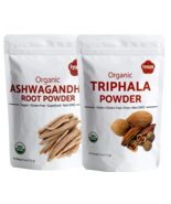 Organic Triphala &amp; Ashwagandha Powder Combo  | 2 packs of 4 oz - £10.30 GBP