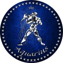 Aquarius Novelty Metal Circular Sign C-534 - £22.33 GBP
