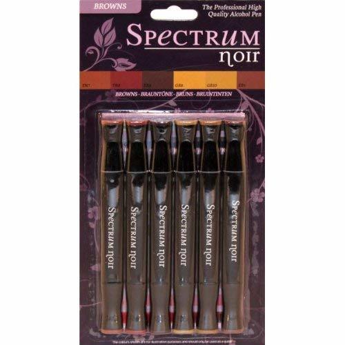 Crafter's Companion Spectrum Noir Alcohol Marker, 6-Pack Browns - $11.87