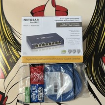 NETGEAR GS108 ProSafe (GS108-400NAS) 8 Port Standalone Ethernet Switch W/cable - $26.96