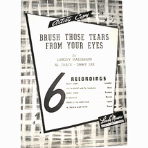 Brush Those Tears From Your Eyes - Vintage Sheet Music -1948 -RARE - £18.68 GBP