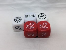 (5) Warhammer 40k Red And White Space Hulk Dice (1 Misprinted) - $54.75 CAD
