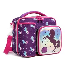 Insulated Thermal Kids Lunch Box with Strap Bag For School Majestic Unicorn - $27.99