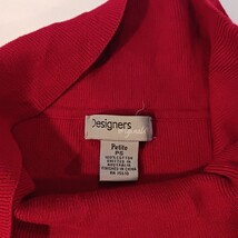 Designers Originals Women's Red Cotton Sweater Pullover Size Small image 3