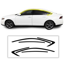 Fits Honda Accord 2023 Side Window Chrome Delete Cover Decal Blackout Trim - £39.95 GBP