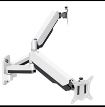 MOUNT PRO Dual Monitor Wall Mount for 13 to 32 Inch Computer  White - £31.55 GBP