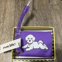 MARC TETRO BICHON FRISE PURPLE ZIPPER WRISTLET /WALLET . NEW. - $26.68