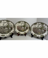 3pc Johnson Brothers The Friendly Village Platters sandwich Village Greens - $699.60 MXN