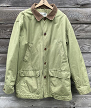 LL Bean Jacket Mens XL Light Green Barn Coat Quilt Thinsulate Lined Work Jacket - £37.45 GBP