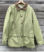 LL Bean Jacket Mens XL Light Green Barn Coat Quilt Thinsulate Lined Work... - £36.95 GBP